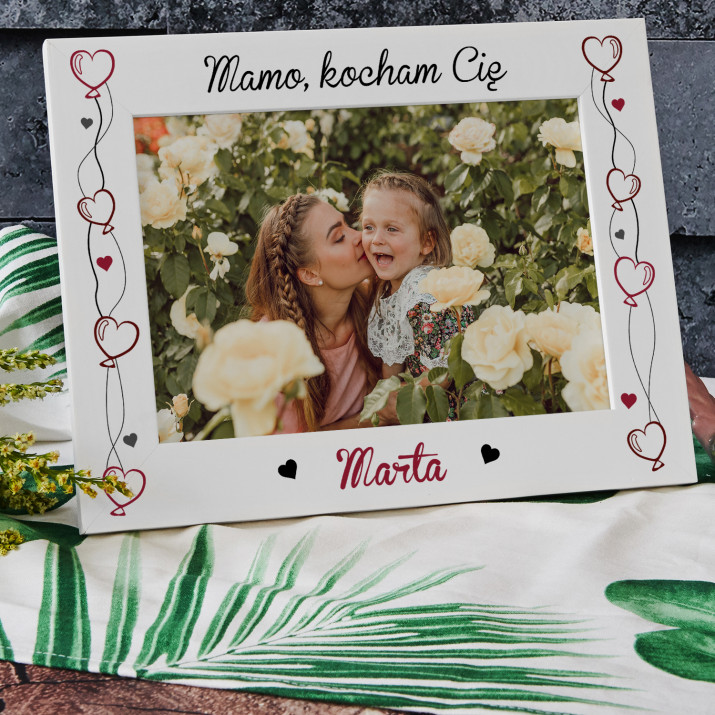 Mamo, kocham Cię 2 - Ramka na zdjęcia z nadrukiem